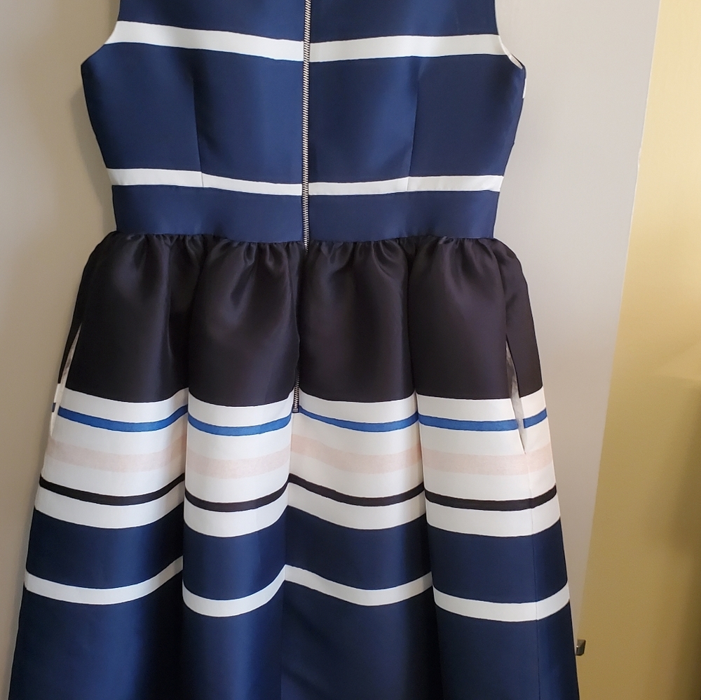 Kate Spade Navy and White Striped Midi Dress - Picture 4 of 8